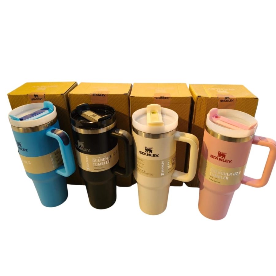 40oz Stainless Steel Travel Tumbler with Straw & Handle — photo 2