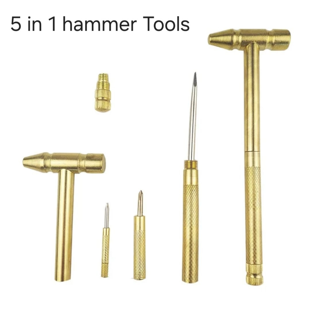 5 in 1 brass mini hammer tool kit for watch repair