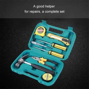 8 pcs household tool kit with plastic box