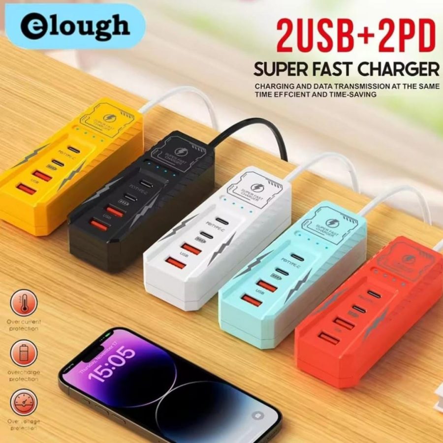 Desktop Charging Station with 2 USB + 2 Type-C Ports — photo 2