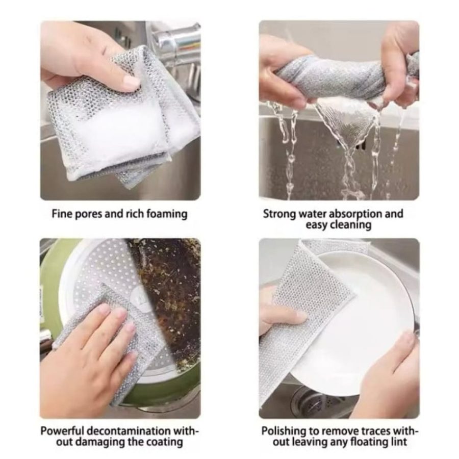 Silver Thread Kitchen Cleaning Cloth — photo 4