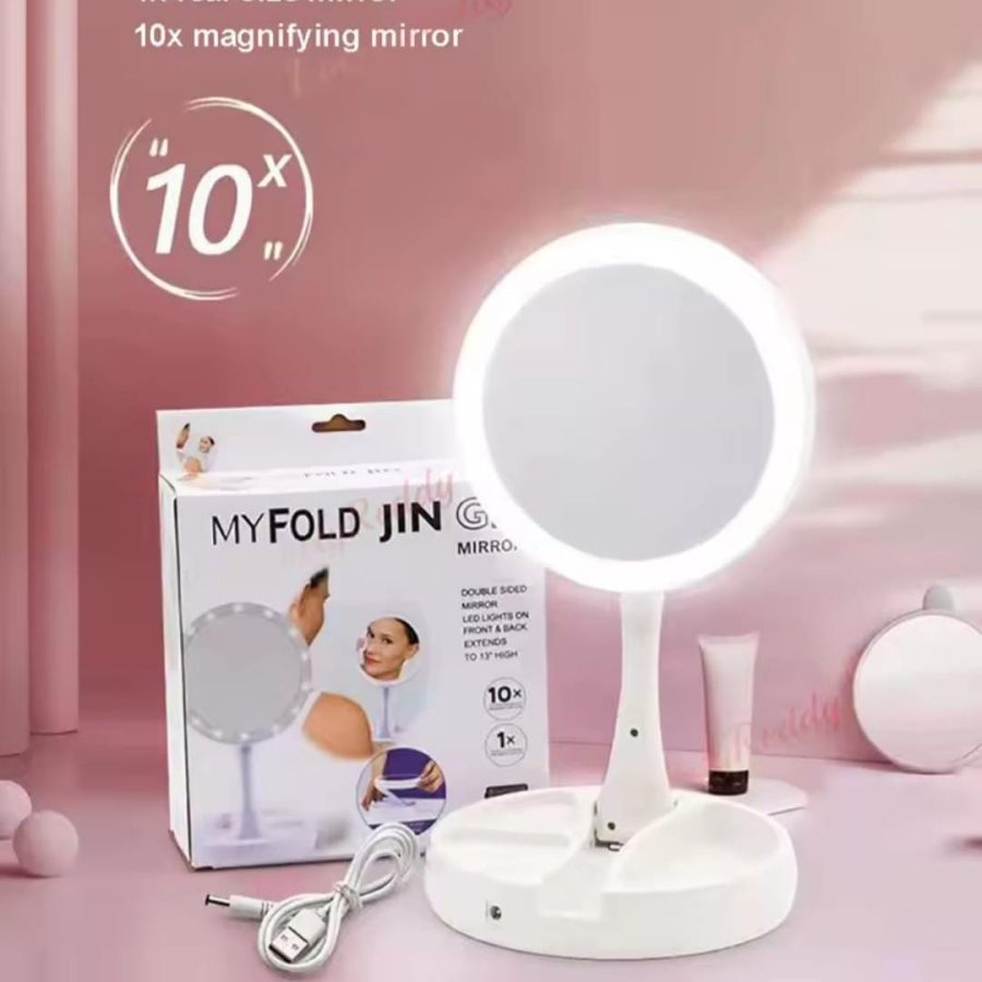 LED Lamp Makeup Mirror with Dimmable Touch Light — photo 2