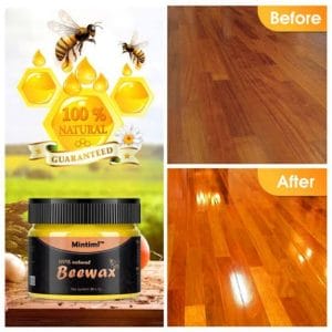 Furniture wax for removing grease and grime