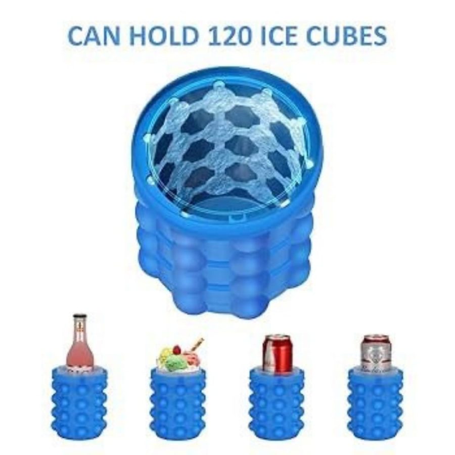 Silicone Ice Cube Genie Bucket – Holds Up to 120 Ice Cubes — photo 5