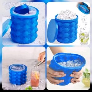 Reusable silicone ice cube maker with lid