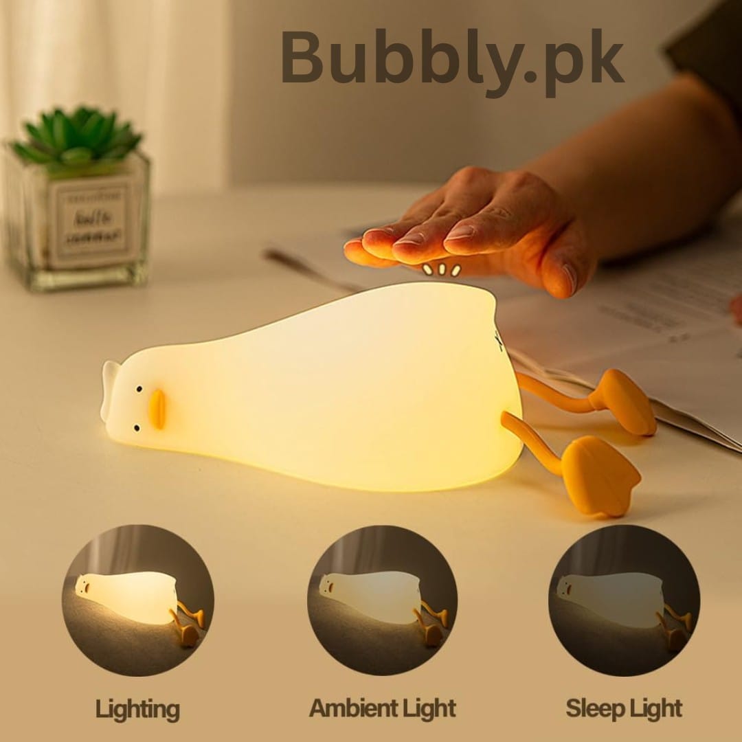 Kawaii duck bedside lamp with gentle ambient glow