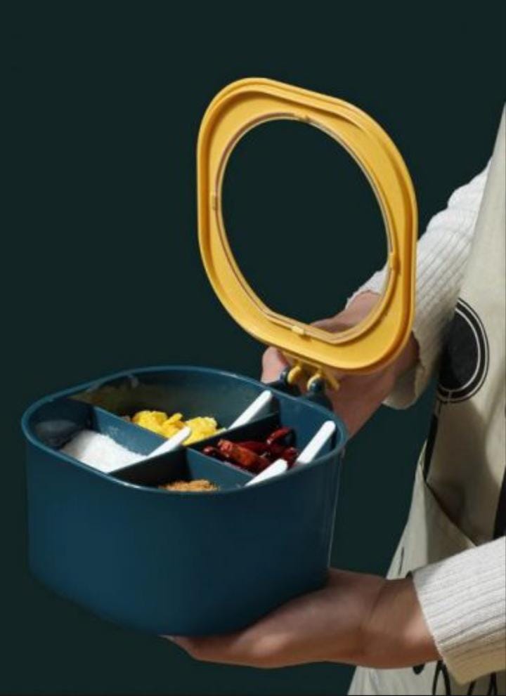 3-Compartment Spice Masala Box with Scoops — photo 4