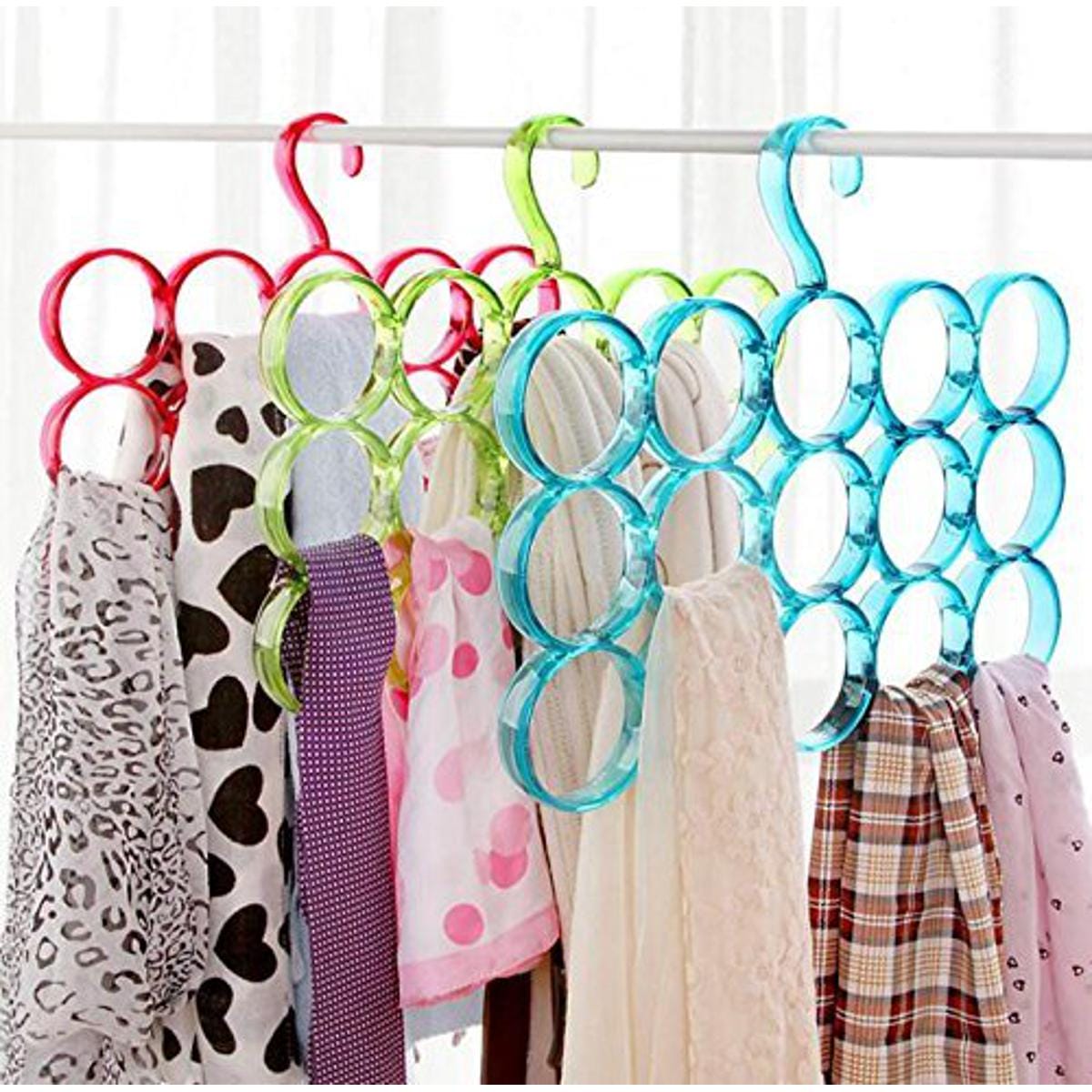 Dupatta & Scarf Hanger with Tier Bars + Ring Loops